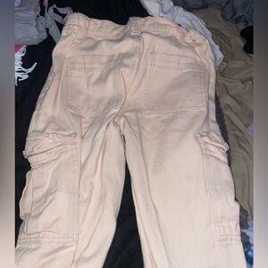 Cream cargo jeans size small